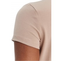 GUESS MOCK NECK ALL OVER 4G TEET-SHIRT  ΜΠΛΟΥΖΑ ΓΥΝΑΙΚΕΙΑ BEIGE