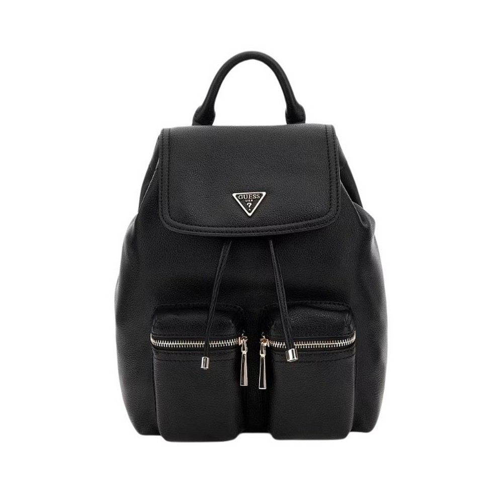 GUESS MANHATTAN II FLAP BACKPACK ΤΣΑΝΤΑ ΓΥΝΑΙΚΕΙΑ BLACK