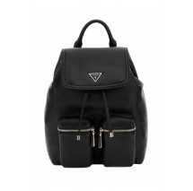 GUESS MANHATTAN II FLAP BACKPACK ΤΣΑΝΤΑ ΓΥΝΑΙΚΕΙΑ BLACK