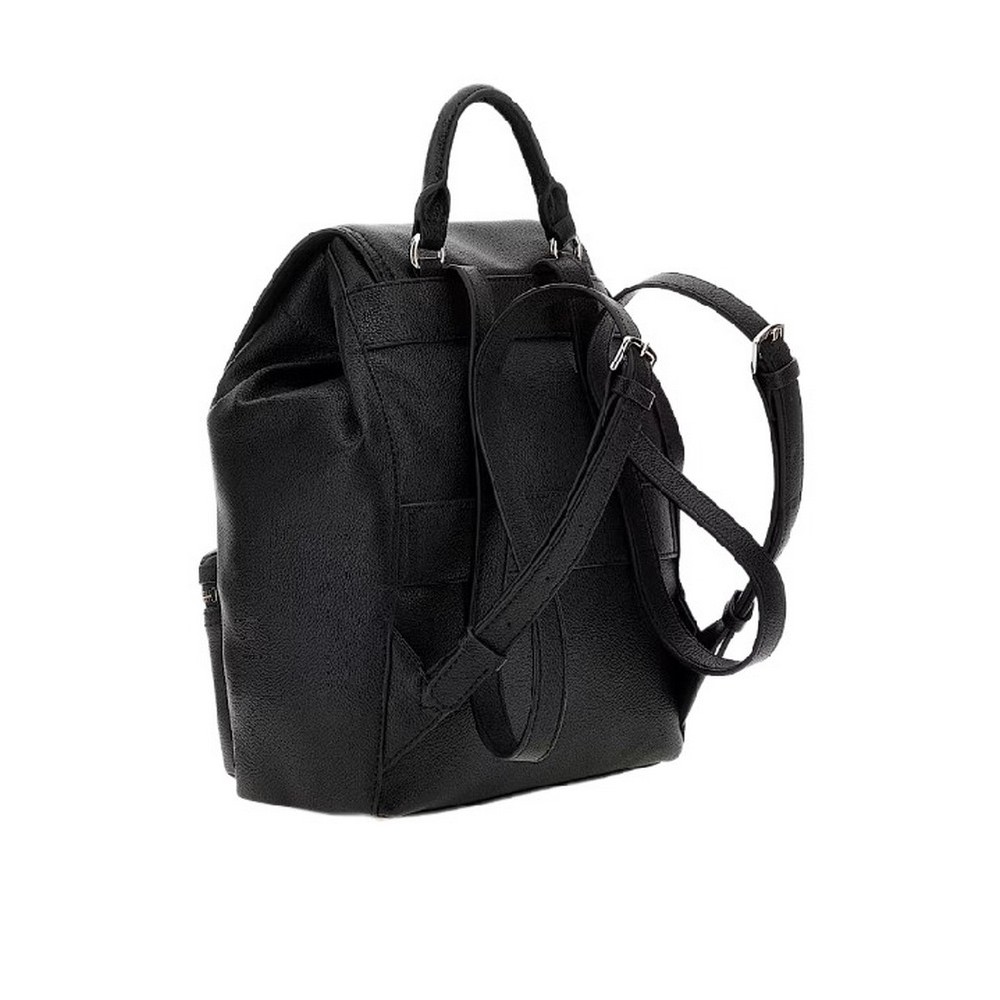 GUESS MANHATTAN II FLAP BACKPACK ΤΣΑΝΤΑ ΓΥΝΑΙΚΕΙΑ BLACK