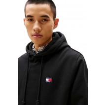 TOMMY JEANS REG BADGE HOODIE EXT ΜΠΛΟΥΖΑ ΦΟΥΤΕΡ ΑΝΔΡΙΚΗ BLACK