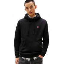 TOMMY JEANS REG BADGE HOODIE EXT ΜΠΛΟΥΖΑ ΦΟΥΤΕΡ ΑΝΔΡΙΚΗ BLACK