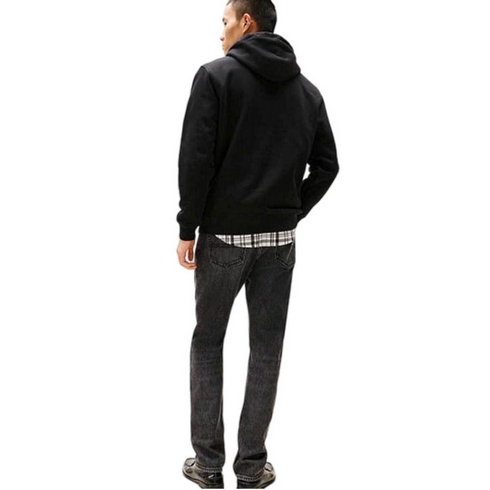 TOMMY JEANS REG BADGE HOODIE EXT ΜΠΛΟΥΖΑ ΦΟΥΤΕΡ ΑΝΔΡΙΚΗ BLACK