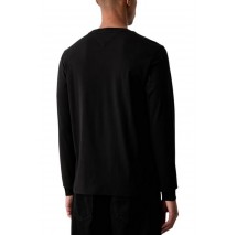 TOMMY JEANS SLIM SIGNATURE CHEST T-SHIRT ΜΠΛΟΥΖΑ ΜΑΚΡΥΜΑΝΙΚΗ ΑΝΔΡΙΚΗ BLACK