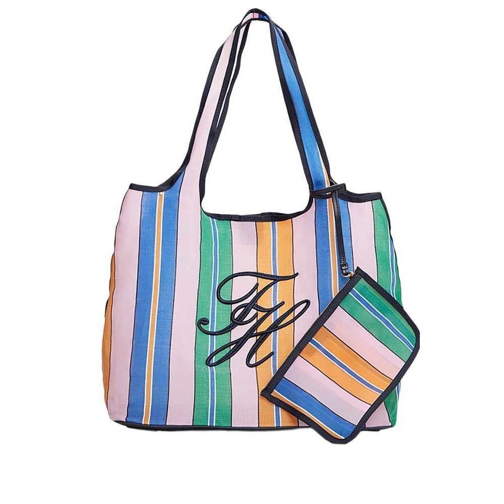 TOMMY HILFIGER SUMMER TOTE MESH ΤΣΑΝΤΑ ΓΥΝΑΙΚΕΙΑ MULTI
