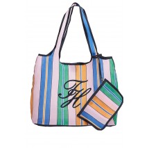 TOMMY HILFIGER SUMMER TOTE MESH ΤΣΑΝΤΑ ΓΥΝΑΙΚΕΙΑ MULTI