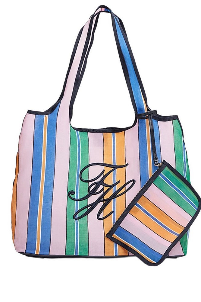 TOMMY HILFIGER SUMMER TOTE MESH ΤΣΑΝΤΑ ΓΥΝΑΙΚΕΙΑ MULTI
