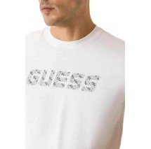 GUESS MASKA CN T-SHIRT ΜΠΛΟΥΖΑ ΑΝΔΡΙΚΗ WHITE