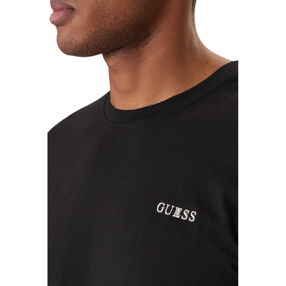 GUESS MARZIO CN T-SHIRT ΜΠΛΟΥΖΑ ΑΝΔΡΙΚΗ BLACK