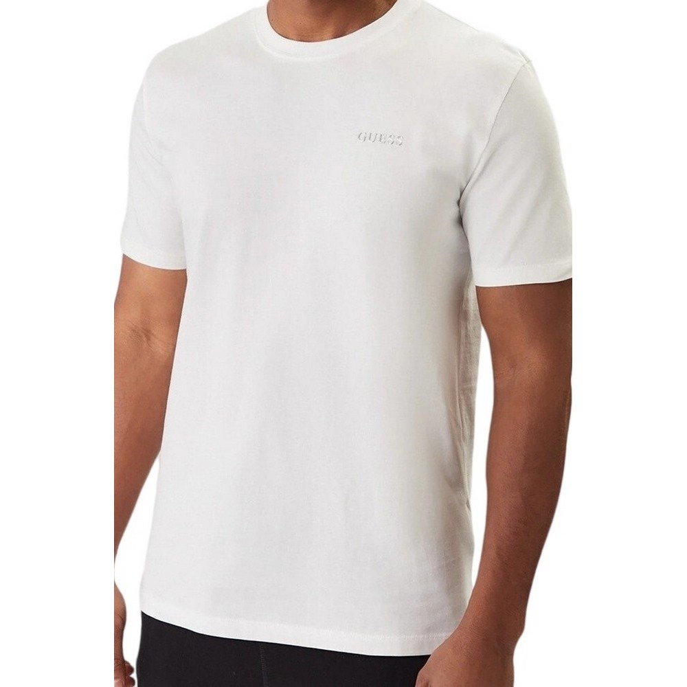 GUESS MARZIO CN T-SHIRT ΜΠΛΟΥΖΑ ΑΝΔΡΙΚΗ WHITE