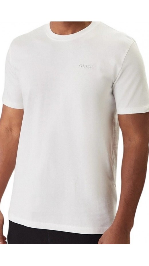 GUESS MARZIO CN T-SHIRT ΜΠΛΟΥΖΑ ΑΝΔΡΙΚΗ WHITE