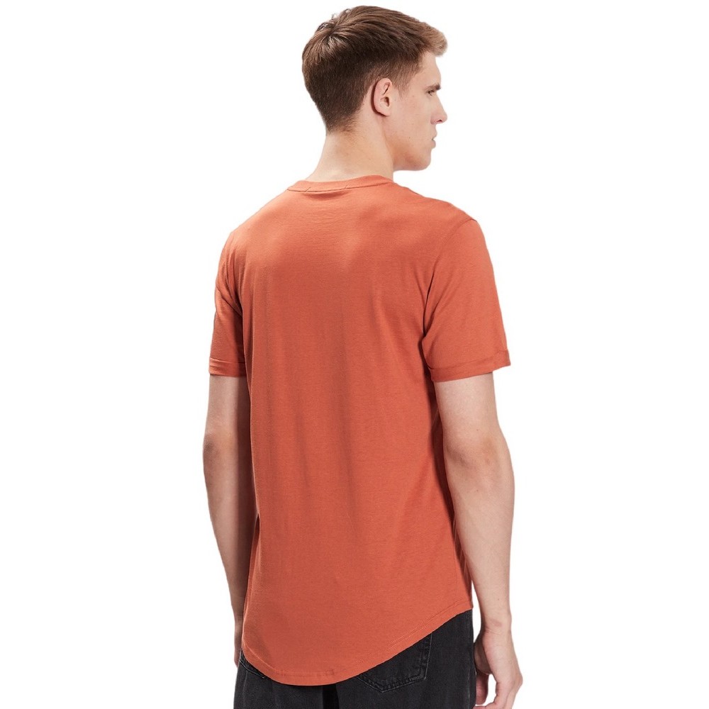 CALVIN KLEIN JEANS BADGE ROUND T-SHIRT ΑΝΔΡΙΚΟ ORANGE