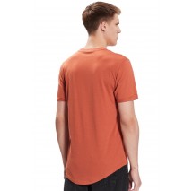 CALVIN KLEIN JEANS BADGE ROUND T-SHIRT ΑΝΔΡΙΚΟ ORANGE