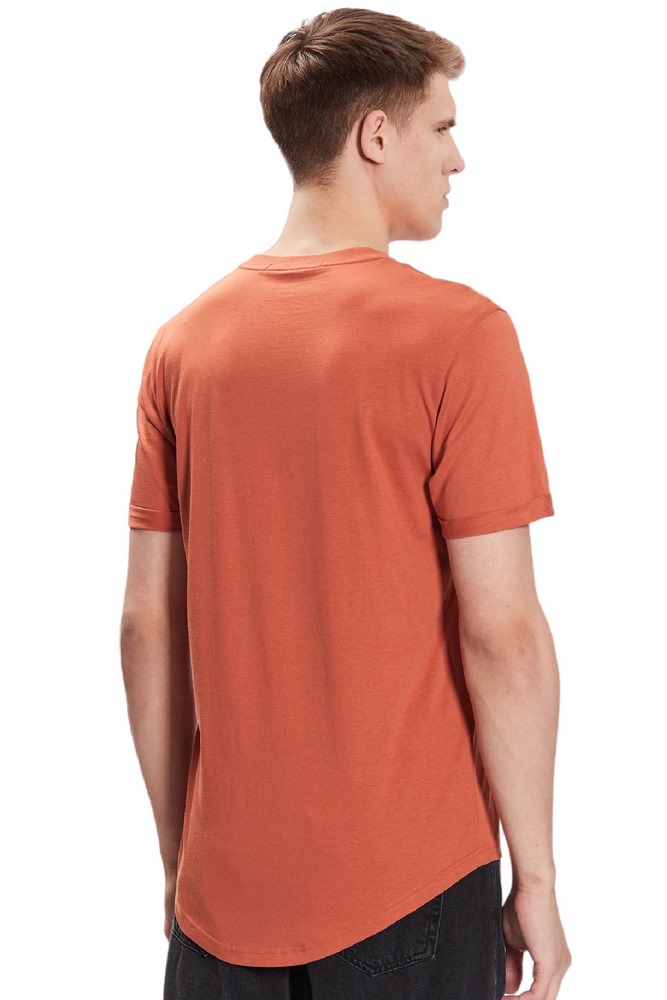 CALVIN KLEIN JEANS BADGE ROUND T-SHIRT ΑΝΔΡΙΚΟ ORANGE