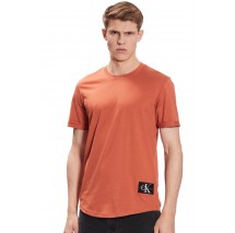 CALVIN KLEIN JEANS BADGE ROUND T-SHIRT ΑΝΔΡΙΚΟ ORANGE