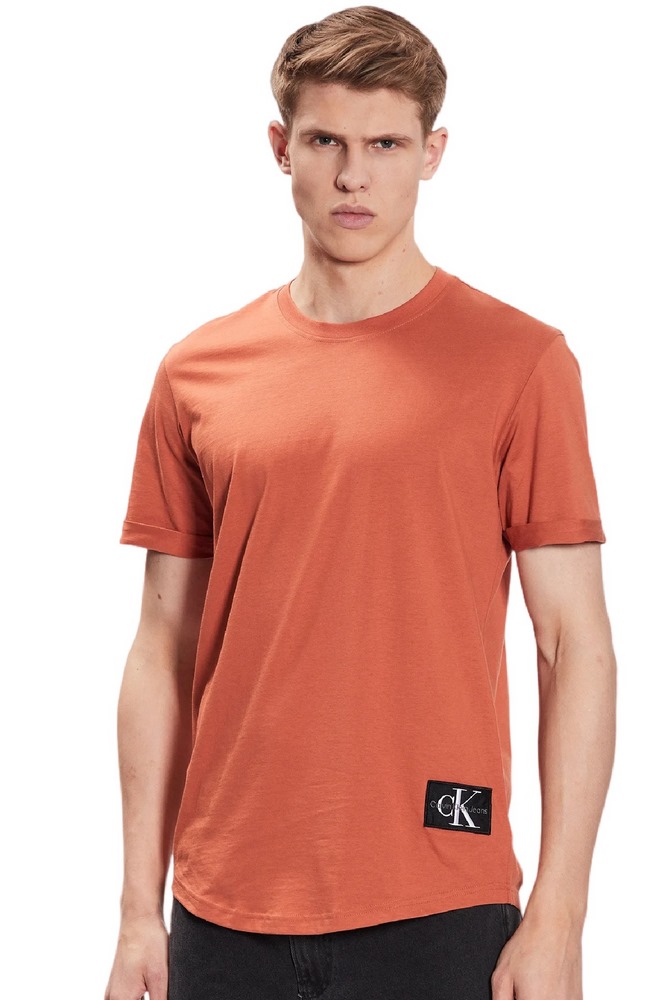 CALVIN KLEIN JEANS BADGE ROUND T-SHIRT ΑΝΔΡΙΚΟ ORANGE