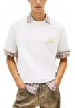 TOMMY JEANS 90S BUBBLE FLAG T-SHIRT ΜΠΛΟΥΖΑ ΑΝΔΡΙΚΗ ECRU