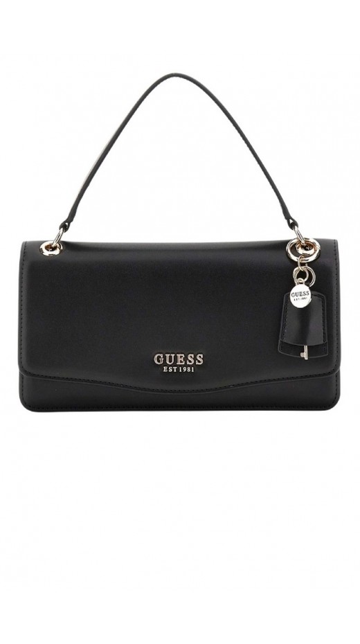 GUESS ECO EVAINE TOP HANDLE FLAP ΤΣΑΝΤΑ ΓΥΝΑΙΚΕΙΑ BLACK