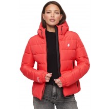 SUPERDRY HOODED SPIRIT SPORTS PUFFER ΜΠΟΥΦΑΝ ΓΥΝΑΙΚΕΙΟ RED