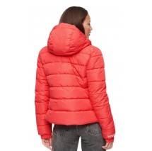 SUPERDRY HOODED SPIRIT SPORTS PUFFER ΜΠΟΥΦΑΝ ΓΥΝΑΙΚΕΙΟ RED