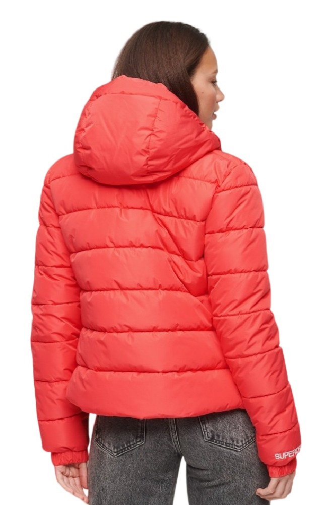 SUPERDRY HOODED SPIRIT SPORTS PUFFER ΜΠΟΥΦΑΝ ΓΥΝΑΙΚΕΙΟ RED