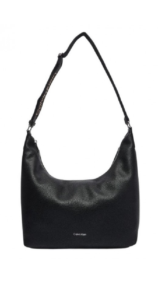 CALVIN KLEIN WEBBING STRAP MD SHOULDER BAG ΤΣΑΝΤΑ ΓΥΝΑΙΚΕΙΑ BLACK