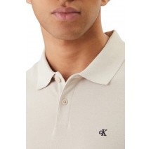 CALVIN KLEIN JEANS CASUAL PIQUE CLASSIC POLO T-SHIRT ΜΠΛΟΥΖΑ ΑΝΔΡΙΚΗ BEIGE