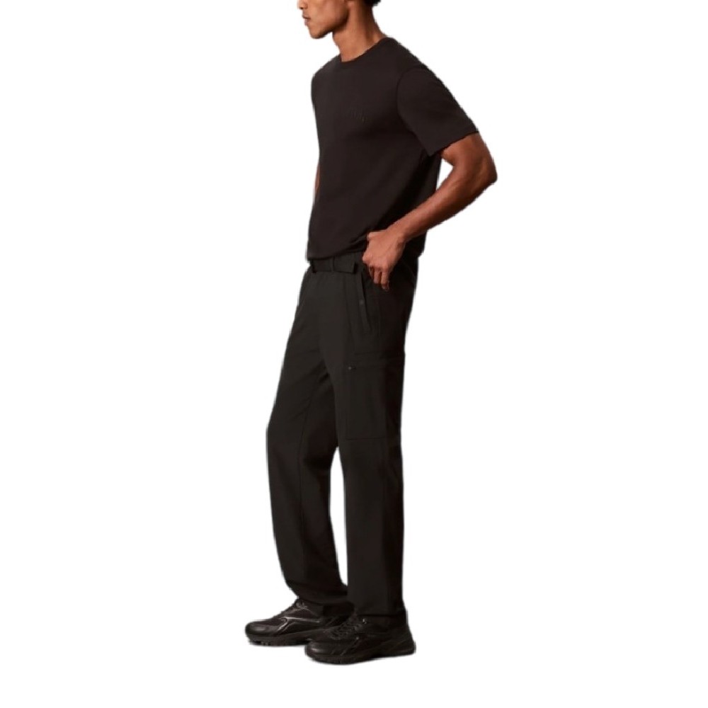 CALVIN KLEIN JEANS STRAIGHT NYLON UTILITY TECH PANT ΠΑΝΤΕΛΟΝΙ ΑΝΔΡΙΚΟ BLACK