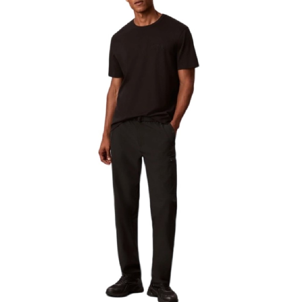 CALVIN KLEIN JEANS STRAIGHT NYLON UTILITY TECH PANT ΠΑΝΤΕΛΟΝΙ ΑΝΔΡΙΚΟ BLACK