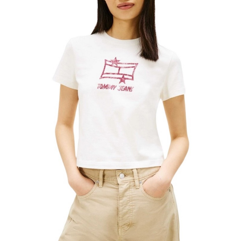 TOMMY JEANS REG SH TOMMY STAR TEE T-SHIRT ΜΠΛΟΥΖΑ ΓΥΝΑΙΚΕΙΑ ECRU