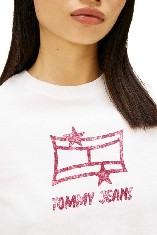 TOMMY JEANS REG SH TOMMY STAR TEE T-SHIRT ΜΠΛΟΥΖΑ ΓΥΝΑΙΚΕΙΑ ECRU