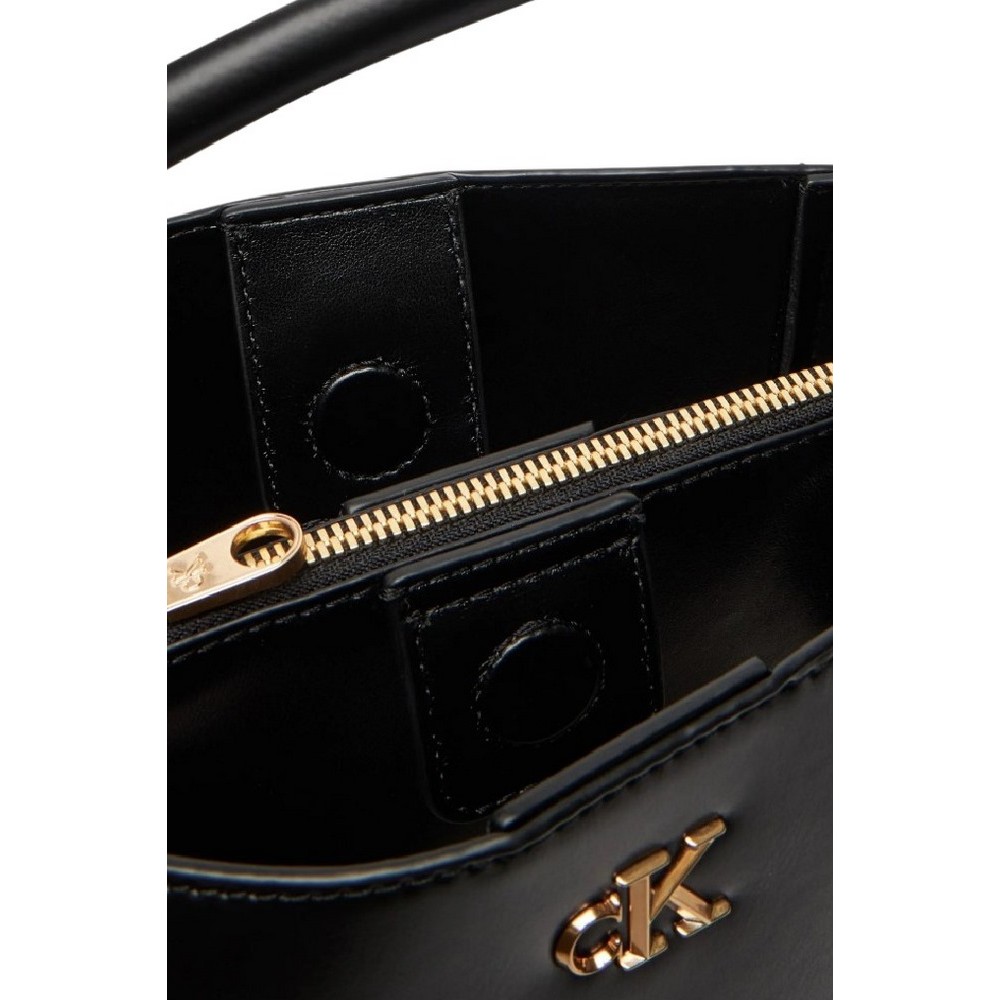 CALVIN KLEIN BUCKET WITH STRAP ΤΣΑΝΤΑ ΓΥΝΑΙΚΕΙΑ BLACK