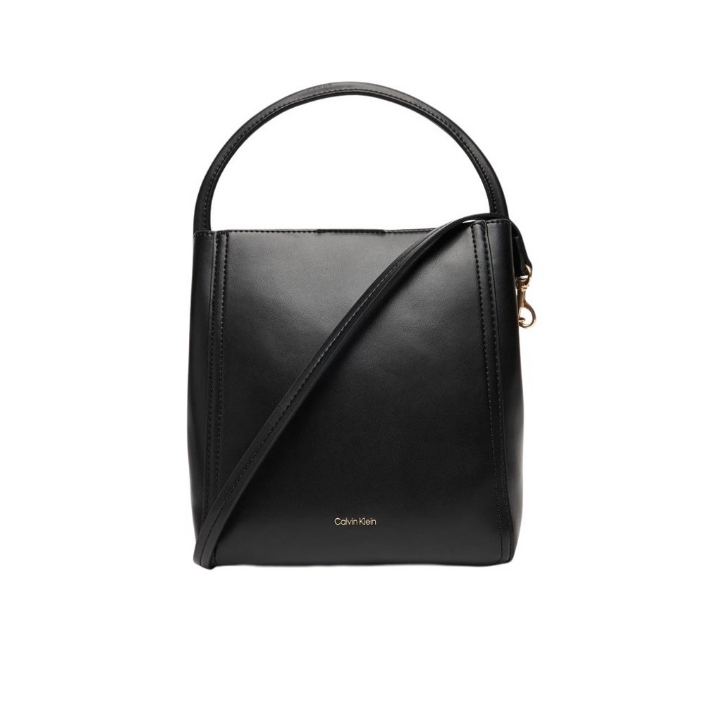 CALVIN KLEIN BUCKET WITH STRAP ΤΣΑΝΤΑ ΓΥΝΑΙΚΕΙΑ BLACK