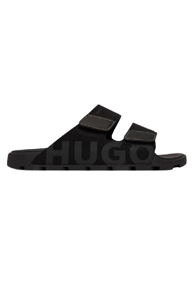 HUGO BOSS EVANDR SAND MFPU CASUAL SLIP-ONS ΠΑΝΤΟΦΛΑ ΑΝΔΡΙΚΗ BLACK