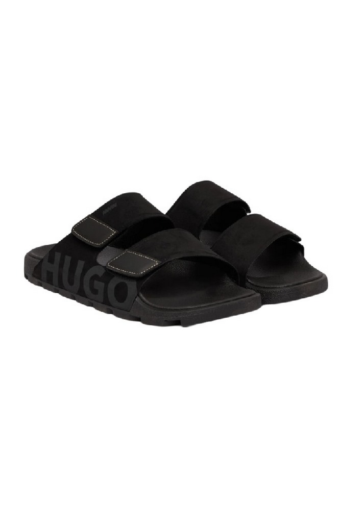 HUGO BOSS EVANDR SAND MFPU CASUAL SLIP-ONS ΠΑΝΤΟΦΛΑ ΑΝΔΡΙΚΗ BLACK