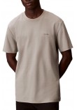 CALVIN KLEIN TECH INTERLOCK CREWNK TEE T-SHIRT ΜΠΛΟΥΖΑ ΑΝΔΡΙΚΗ KHAKI