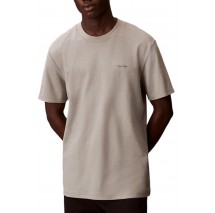 CALVIN KLEIN TECH INTERLOCK CREWNK TEE T-SHIRT ΜΠΛΟΥΖΑ ΑΝΔΡΙΚΗ KHAKI