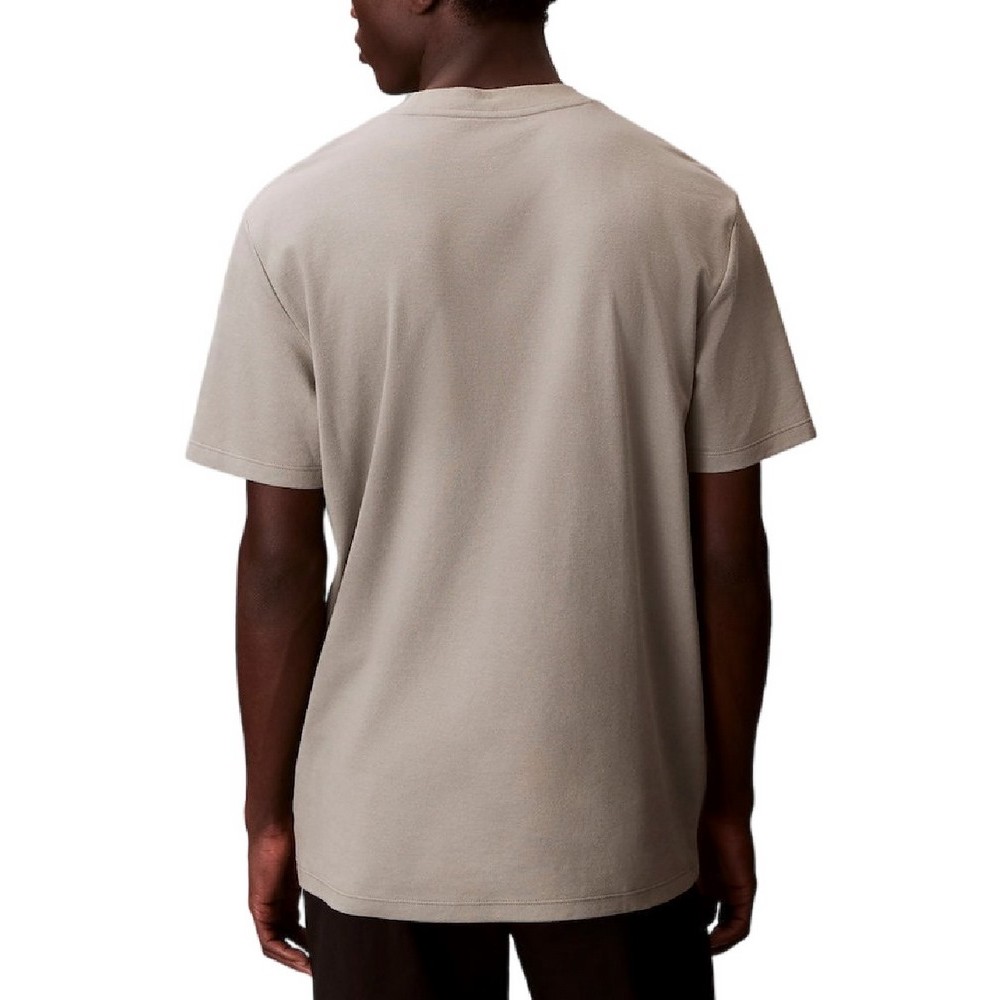 CALVIN KLEIN TECH INTERLOCK CREWNK TEE T-SHIRT ΜΠΛΟΥΖΑ ΑΝΔΡΙΚΗ KHAKI