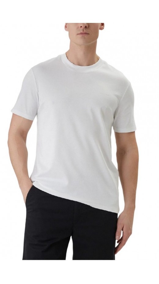 CALVIN KLEIN TECH INTERLOCK CREWNK TEE T-SHIRT ΜΠΛΟΥΖΑ ΑΝΔΡΙΚΗ BRIGHT WHITE