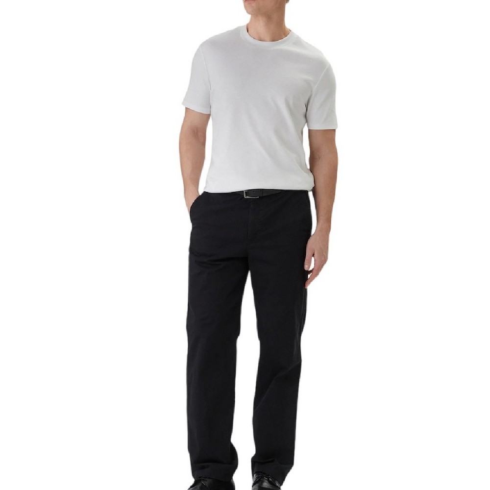 CALVIN KLEIN TECH INTERLOCK CREWNK TEE T-SHIRT ΜΠΛΟΥΖΑ ΑΝΔΡΙΚΗ BRIGHT WHITE