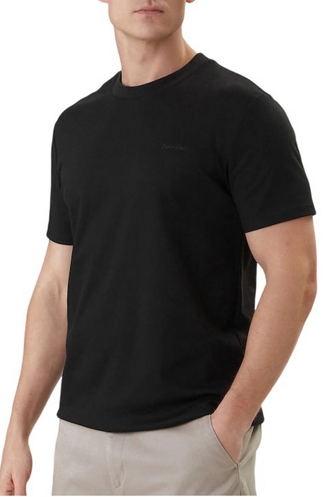 CALVIN KLEIN TECH INTERLOCK CREWNK TEE T-SHIRT ΜΠΛΟΥΖΑ ΑΝΔΡΙΚΗ BLACK