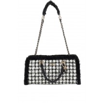 GUESS CRISTI SHOULDER SATCHEL ΤΣΑΝΤΑ ΓΥΝΑΙΚΕΙΑ BLACK/WHITE