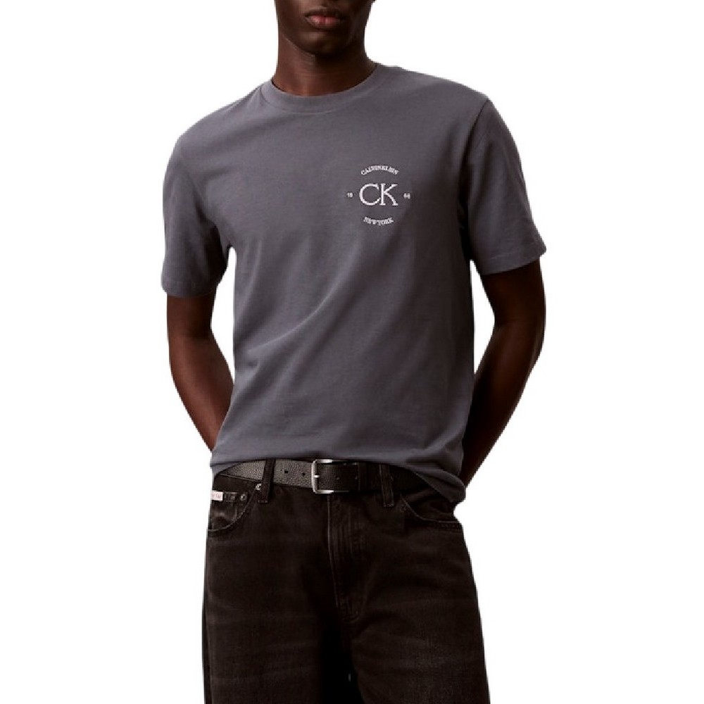 CALVIN KLEIN JEANS 20S APRIL GRAPHIC SEASONAL T-SHIRT ΜΠΛΟΥΖΑ ΑΝΔΡΙΚΗ GREY