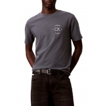 CALVIN KLEIN JEANS 20S APRIL GRAPHIC SEASONAL T-SHIRT ΜΠΛΟΥΖΑ ΑΝΔΡΙΚΗ GREY