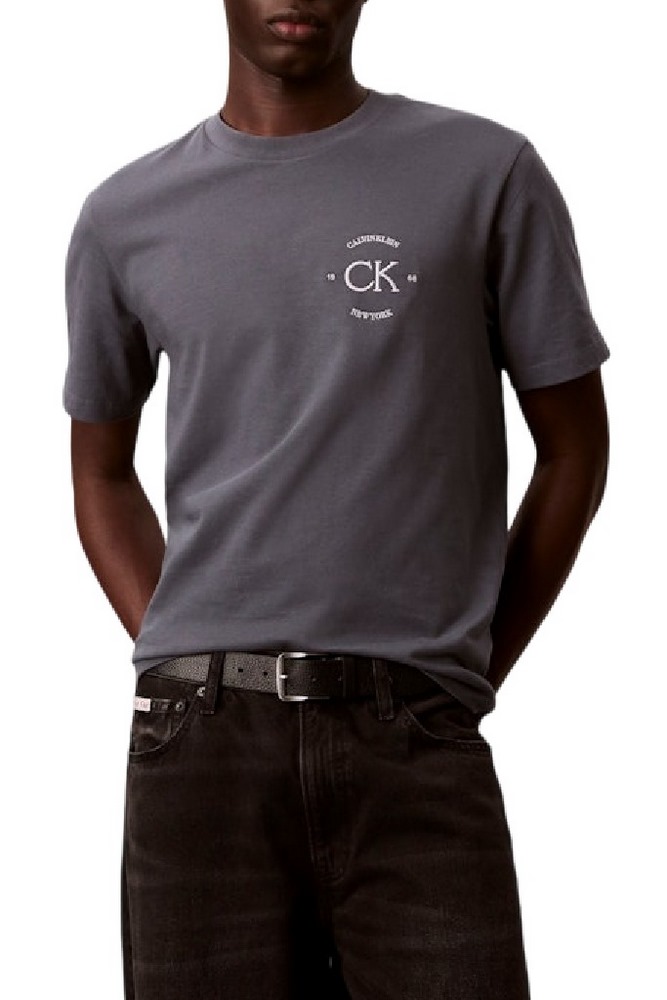 CALVIN KLEIN JEANS 20S APRIL GRAPHIC SEASONAL T-SHIRT ΜΠΛΟΥΖΑ ΑΝΔΡΙΚΗ GREY