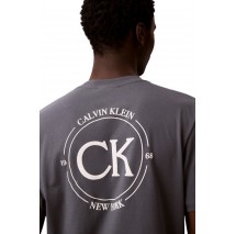 CALVIN KLEIN JEANS 20S APRIL GRAPHIC SEASONAL T-SHIRT ΜΠΛΟΥΖΑ ΑΝΔΡΙΚΗ GREY
