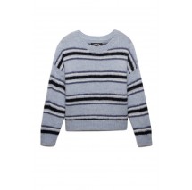 SUPERDRY SLOUCHY BRUSHED STRIPE KNIT ΜΠΛΟΥΖΑ ΠΛΕΚΤΗ ΓΥΝΑΙΚΕΙΑ CIEL