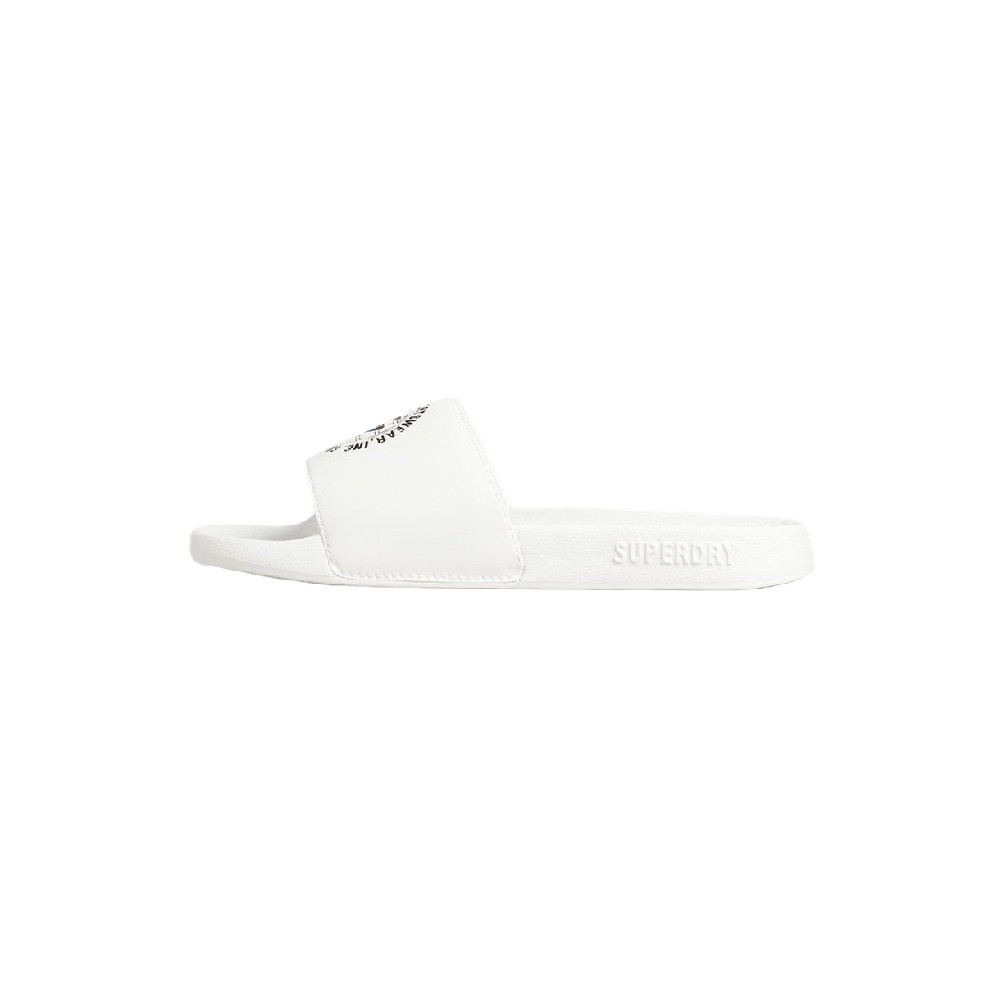 ΠΑΝΤΟΦΛΑ CODE PRINTED POOL SLIDE  ΑΝΔΡΙΚΗ SUPERDRY WHITE