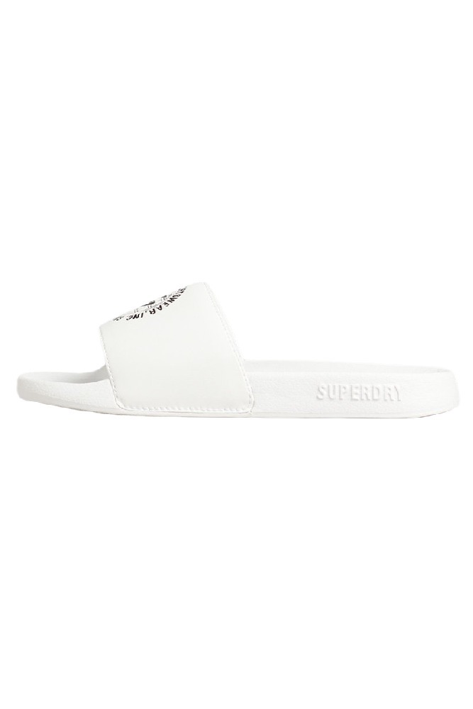ΠΑΝΤΟΦΛΑ CODE PRINTED POOL SLIDE  ΑΝΔΡΙΚΗ SUPERDRY WHITE