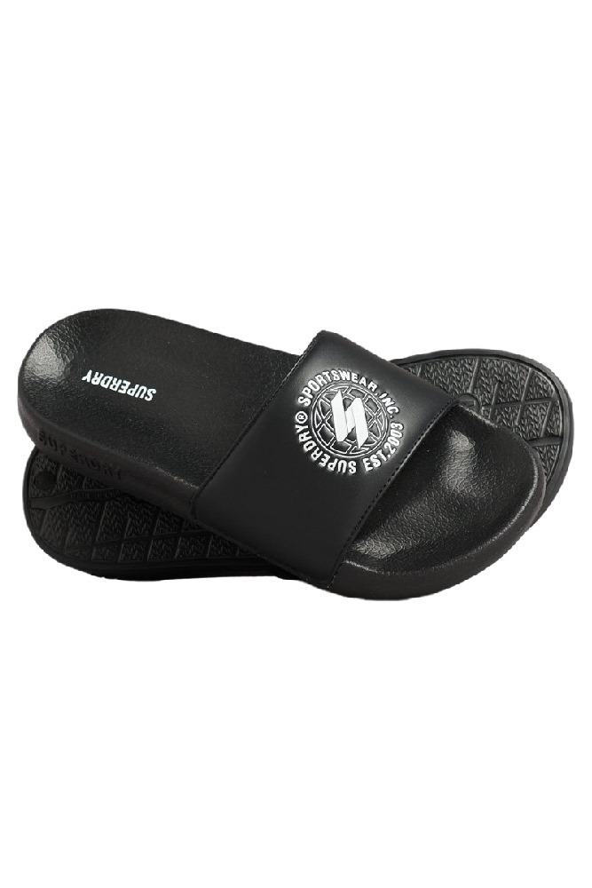 ΠΑΝΤΟΦΛΑ CODE PRINTED POOL SLIDE  ΑΝΔΡΙΚΗ SUPERDRY BLACK